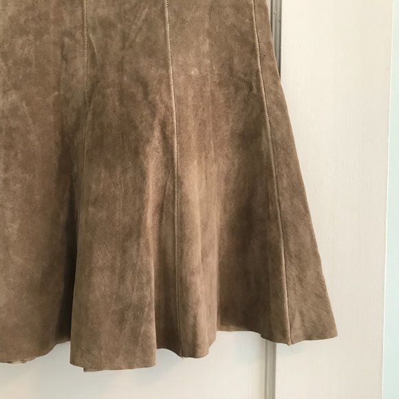 Anthropologie | June Suede Paneled Skirt - Picture 3 of 9